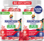 Magnesium Gummies For Kids & Adults - 200Mg - Calm Magnesium Chews - Magnesium Citrate Chewable Supplement For Mood & Muscle Support