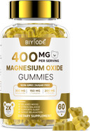 Magnesium Oxide Supplement 400Mg Gummies: Magnesium Supplement For Mood Balance Relaxation Sugar Free Non Gmo Natural Orange Flavor Chewable 60 Gummies
