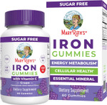 Maryruth Organics Iron Gummies For 14+ With Vitamin C For Absorption | Sugar Free | Gummy Iron Supplement + Vit C | Energy Metabolism | Cellular Health | Immune Support | Vegan | Non-Gmo | 60 Count