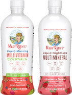 Maryruth'S Liquid Morning Multivitamin (Fruit Punch) & Liquid Nighttime Multimineral (Cranberry) | Clean Label Project Verified® | Vegan Vitamins For Energy, Bedtime, & Overall Health