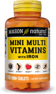Mason Natural Daily Mini Multi Vitamins With Iron, Vitamins A, C, D, E, B1, B2, B3, B6, B12, Folate & Calcium, 100 Day Supply (1 Pack)