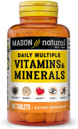 Mason Natural Daily Multiple Vitamins With Minerals, 24 Essential Nutrients For Overall Health, 60 Tablets