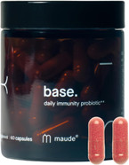 Maude Base - Daily Probiotics For Digestive Health & Immune Support - Promote Urinary Tract Health & Nurture Your Gut Microbiome - With Zinc, Vitamin C & Pacran Cranberry Extract (60 Capsules)