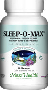 Maxi Health Adults Herbal Sleep-O-Max With Valerian Root, Melatonin, Tryptophan, Passionflower - Natural Sleep Supplement - Calm Sleep Support Formula