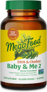 Megafood Baby & Me 2 Prenatal Vitamins For Women, Dha & Choline Supplements, Liquid Dha And Choline For Baby'S Brain And Eye Development During Pregnancy, Vegan, 60 Capsules (30 Servings)