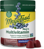 Megafood Men'S Multi - Multivitamin For Men - Gummy Vitamins - Vitamin C, D, Zinc, B12 & Real Fruit - Immune Support - Vegetarian - Wild Blueberry - 60 Gummies (30 Servings)
