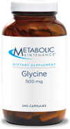 Metabolic Maintenance Glycine - Pure 500Mg Amino Acid Supplement - Liver Health, Joint, Mood, Sleep + Detox Support (250 Capsules)