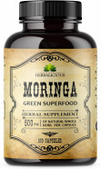Moringa Pure Capsules  Moringa Oleifera Leaf Powder Supplement  Antioxidant & Amino Acid Superfood For Skin, Hair, Brain & Wellness  100 Caps, Made In Usa