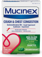Mucinex Cold & Flu High Blood Pressure Liquid Gels, 16 Ct