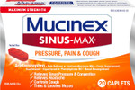 Mucinex Rapid+Clear Maximum Strength Cold & Cough Medicine, Fever, Pain, Headache, & Cough Relief With Acetaminophen & Dextromethorphan, Rapid Release Caplets For Adults, 20 Count