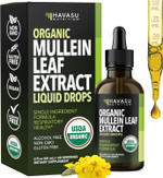 Mullein Drops For Lungs - Usda Organic Mullein Leaf Extract - Respiratory Health And Lung Support Supplement - 2 Fl Oz - Vegan, Non-Gmo, And Alcohol Free Formula - Herbal Tincture - 2 Month Supply