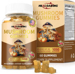 Mushroom Gummies With Lion'S Mane & Cordyceps - Immune Support, Brain Health & Memory Enhancement - Vegan Mushroom Complex With Vitamin D3, B6, B9 & B12 - Focus, Energy & Cognitive Function Supplement