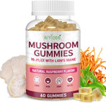 Mushroom Gummies: Sugar-Free Adaptogenic Blend With Lion'S Mane Reishi Cordyceps Chaga For Stress Relief Focus Natural Calmness 1600Mg Per Serving 60 Count