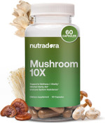 Mushroom Supplement -10 Mushrooms Blend, Reishi, Lions Mane, Cordyceps, Chaga, Turkey Tail, Maitake, Shiitake, Chaga, Nootropic Complex