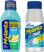 Mylanta Heartburn And Gas Relief, Liquid Antacid, Classic Flavor One, Lemon Mint Flavor, 50 Count Bundle