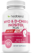 Myo & D-Chiro Inositol Plus Supplement Blend, Hormonal Balance, Healthy Ovulation & Overall Wellness Support For Women, Fertility And Pregnancy Health, 60 Capsules