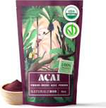 Naturalebio Organic Acai Powder - 8Oz Freeze Dried Acai Berry Powder (Freeze Dried) From Brazil - Dried Raw Food From Acai Fruit, Extract From Pulp Of Acai Berries