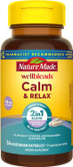 Nature Made Calm & Relax With 300Mg Magnesium And 125Mg Ashwagandha For Stress Relief, 60 Veggie Capsules