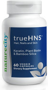 Naturecity True-Hns Hair Nails And Skin Cynatine Keratin And Plant Based Biotin Vitamin Supplement | Fuller And Stronger Hair And Nails | Non Gmo | 60 Veggie Capsules