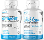 Nature'S Fusions Glynac-Et (60 Capsules) - R Alpha Lipoic Acid 600Mg (60 Capsules) - Anti Aging Bundle