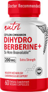Nature'S Fusions Nutri Usda Berberine With Ceylon Cinnamon Extract 1300Mg - Berberine Hcl - 100Mg Organic Supplement - 120 Capsules (60 Servings) Vegan, Gluten Free