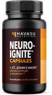 Neuroignite Brain Supplements For Memory And Focus - 60 Count - Nootropics Brain Support Supplement With St. John'S Wort, Ginkgo Biloba, Bacopa, Phosphatidylserine - Non-Gmo Capsules, 2-Month Supply