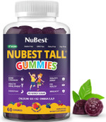 Nubest Tall Gummies For Kids Age 2+ & Teens | Bone Strength, Immunity, Digestive Health With Calcium, Vitamin D3, K2, B Complex, Magnesium, Zinc | 20+ Vitamins Berries Gummies, No Added Sugar