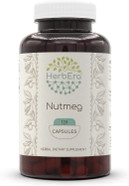 Nutmeg 60 Capsules, 500 Mg, Organic Nutmeg (Rou Dou Kou, Myristica Fragrans) Dried Nut (60 Capsules)