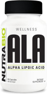 Nutrabio Alpha Lipoic Acid (Ala) Supplement, 300Mg  Supports Antioxidant Health, May Boost Energy Production And Wellness, 90 Vegetable Capsules