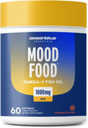 Oceanblue Essentials Mood Food Omega 3 - Triple Strength Burpless Fish Oil - High Potency 1000 Mg Epa For Mood & Heart Support - Mini Softgels - Non-Gmo - 60Ct -1 Month Supply