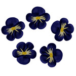 O'Creme Pansy Royal Icing Sugar Flower Inch - For Cake Decorating - Decorations For Cakes, Cupcake Toppers - Birthday, Wedding, Valentines, Baby Shower - Set Of 16 Yellow/White/Blue
