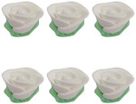 O'Creme Rose Royal Icing Sugar Flower 3/4 Inch High - For Cake Decorating - Decorations For Cakes, Cupcake Toppers - Birthday, Wedding, Valentines, Baby Shower - Set Of 6 White