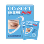 Ocusoft Lid Scrub Plus - Pre-Moistened Leave-On Eyelid Wipes For Moderate To Severe Conditions - Moisturizing Eyelid Cleanser For Maximum Relief - 30 Count