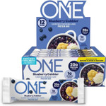 One Protein Bars, Blueberry Cobbler, Gluten Free With 20G Protein And 1G Sugar, Pantry Staples, 2.12 Oz (12 Count)