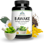 Optimal Health Systems B Awake | Super B Vitamin/Energy Blend & Whole Foods + Enzymes & Probiotics For Absorption | 90 Capsules