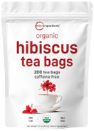 Organic Hibiscus Flowers, 2Lbs (450+Cups) | Flor De Jamaica, Loose Leaf Tea For Hibiscus Tea Bags | Cut & Sifted Dried Leaves | Caffeine Free, Non-Gmo, No Sugar