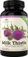 Organic Milk Thistle | Non Gmo 2000Mg 4X Concentrated Vegan Daily Supplement W/Silymarin Seed Extract For Liver Support, Detox And Cleanse - 60 Veggie Capsules