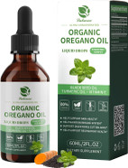Organic Oregano Oil Drops 80% Carvacrol - Oil Of Oregano With Black Seed Oil, Turmeric & Vitamin E - Immune, Respiratory, Digestive Support - Vegan, Sugar-Free, Non-Gmo-8 Month Supply, 2 Fl Oz