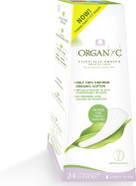 Organyc 100% Certified Organic Cotton Inside And Out Tanga Thong Panty Liners, Ultra Thin Liners For Women, Light Flow, 24 Count