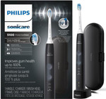 Philips Sonicare Protectiveclean 5100 Rechargeable Electric Toothbrush, With Pressure Sensor, 3 Cleaning Modes, Smartimer And Quadpacer, 14-Day Battery Life, Travel Case, Black, Model Hx6850/60