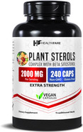 Plant Sterols Capsules 2000Mg | 240 Vegan Capsules | Beta Sitosterol & Phytosterol Complex | Plant-Based Supplement | Non-Gmo & Gluten-Free | Made In The Usa