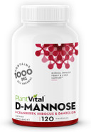 Plantvital D Mannose Capsules With Cranberry - D-Mannose 1000Mg Capsules - High Potency For Bladder, Kidney And Urinary Tract Support. Cranberry Powder With Hibiscus And Dandelion. 2 Months Supply
