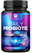 Probiotics 60 Billion Cfu - 10 Strains + Digestive Enzymes & Prebiotics - Best Probiotic For Women & Men, Supports Immune, Gut Health, Occasional Constipation, Diarrhea, Gas & Bloating - 120 Capsules