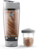 Promixx Pro Shaker Bottle | Rechargeable, Powerful For Smooth Protein Shakes | Includes Supplement Storage - Bpa Free | 20Oz Cup (Cool Gray)