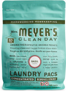 Mrs. Meyer's Laundry Detergent Pods, Biodegradable Formula, Ready to Use Laundry Pacs, Basil, 45 Count