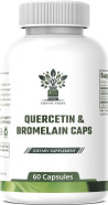 Quercetin With Bromelain Supplement - 60 Capsules Quercetin 1000Mg, Bromelain Powder 200Mg, Non-Gmo, Vegan, Gluten Free Respiratory Health & Immune Support Supplement
