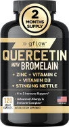 Quercetin With Vitamin C And Zinc - Quercetin 500Mg - Quercetin With Bromelain - Zinc Quercetin - Stinging Nettle -240 Veggie Caps. Quercetin Supplements + Vitamin D3 (Non-Gmo, Gluten-Free, Vegan)