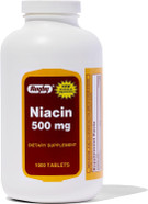 Rugby Niacin 500Mg - Vitamin B3 Supplement For Men And Women - 1,000 Tablets