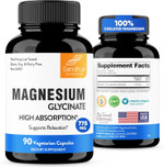 Sandhu'S Superior Absorption Magnesium Glycinate 775Mg|140Mg Elemental Magnesium Capsules|90 Count, 90 Days Supply|Supports Restful Sleep, Nerve, Muscle, Bone, Heart Health|Pure, Non Gmo & Gluten Free