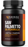 Saw Palmetto Supplement With Stinging Nettle And Pumpkin Seed Extract - Advanced 3X Formula - Dht Blocker Urinary Health And Prostate Support For Mens Health - Vegan, Non-Gmo Capsules - 2 Month Supply